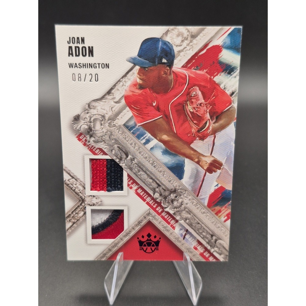 2022 Diamond Kings Baseball Joan Adon #DKM-JA Draft Kimgs Materials‎ Purple /20